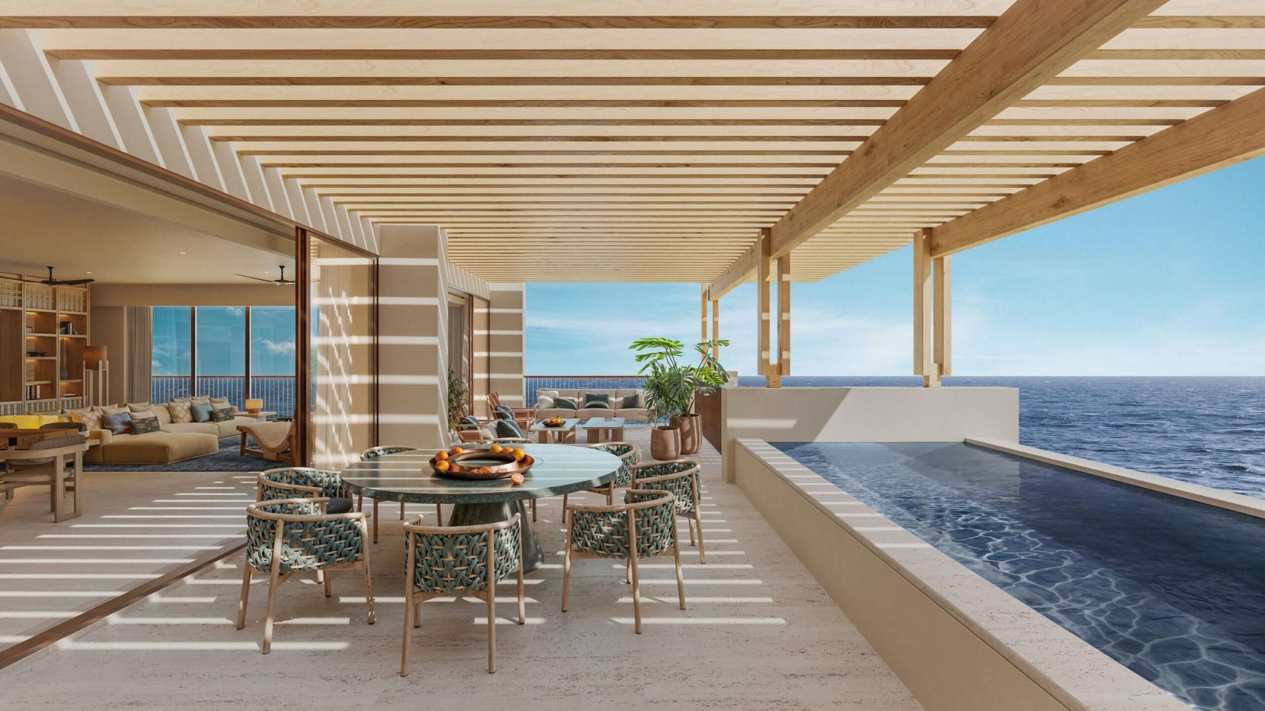 Las Ventanas Las Ventanas Ultra-Luxury Penthouse with unmatched elegance at Las Ventanas. Experience the epitome of luxury living in this stunning 3 bdr, 3 & 2 1/2 baths, atop the prestigious Las Ventanas resort. Boasting an expansive 3,600 sq. ft. of A/C space with an additional 4,000 sq. ft. rooftop deck, this residence redefines grandeur. Breathtaking for sale