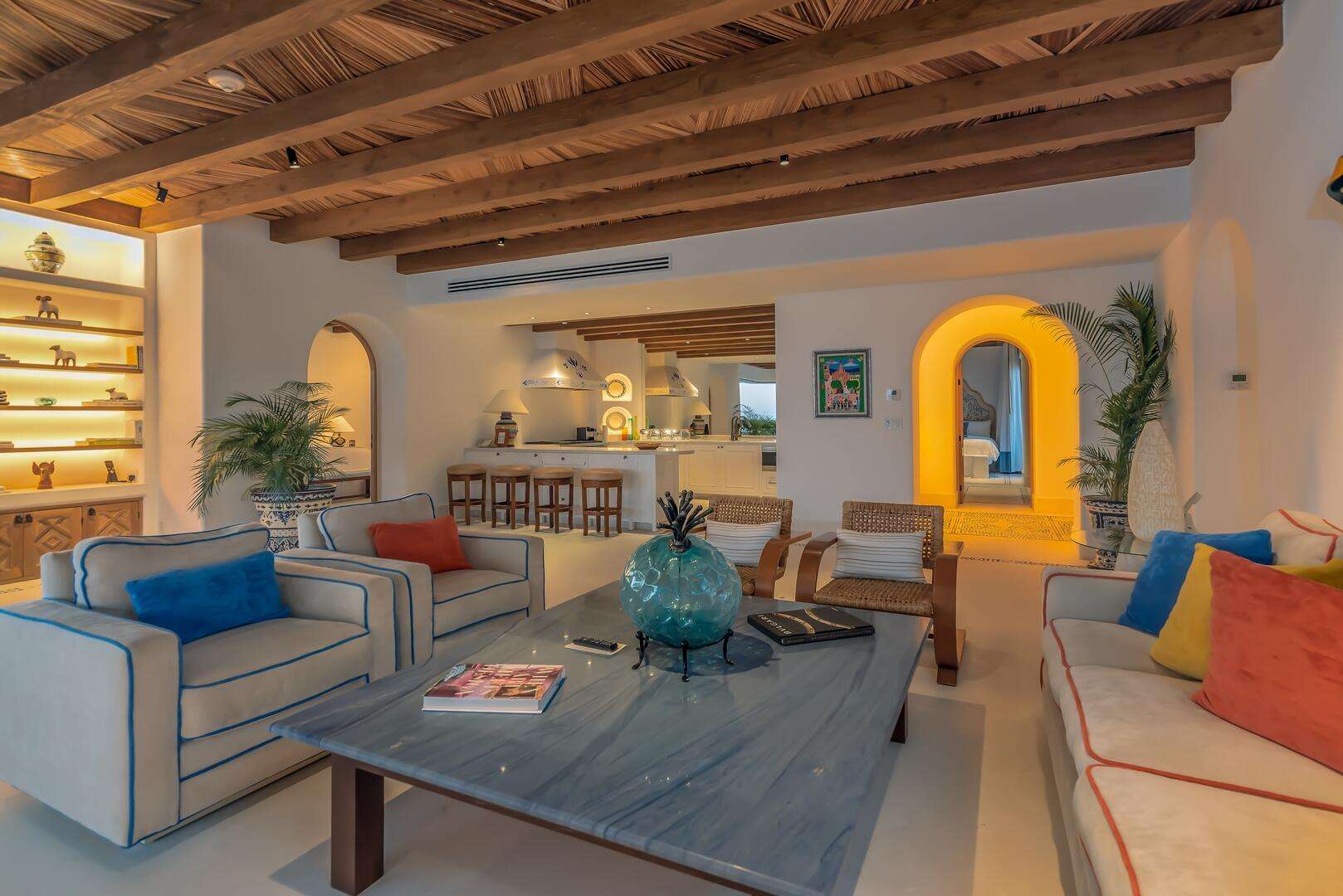 Las Ventanas Las Ventanas Ultra-Luxury Penthouse with unmatched elegance at Las Ventanas. Experience the epitome of luxury living in this stunning 3 bdr, 3 & 2 1/2 baths, atop the prestigious Las Ventanas resort. Boasting an expansive 3,600 sq. ft. of A/C space with an additional 4,000 sq. ft. rooftop deck, this residence redefines grandeur. Breathtaking for sale